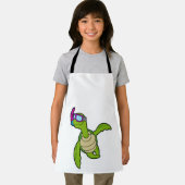 シュノーケルと一緒に泳ぐ亀 エプロン (インサイチュ)