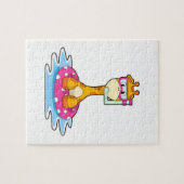 シュノーケルと泳ぐキリン ジグソーパズル (横)