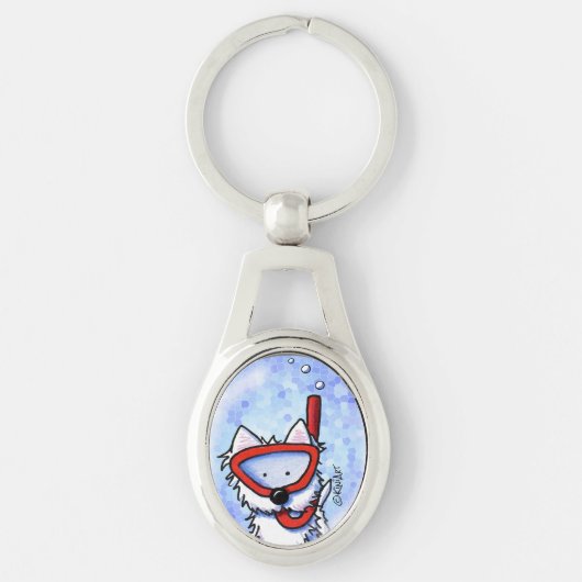 シュノーケルウェスティキーチェーン キーホルダー (正面)