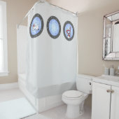 シュノーケルウェスティズポートホールグレーシャワーカーテン シャワーカーテン (インサイチュ)