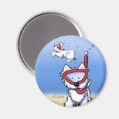 シュノーケルウェスティー マグネット (正面/裏面)