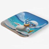 シュノーケルオン付きホワイトダックビーチ ペーパープレート (傾斜あり)