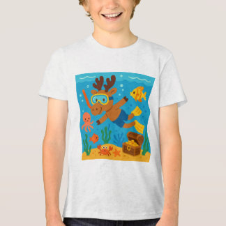 シュノーケルサファリ – 海エクスプローラーTシャツ子供へ トライブレンドＴシャツ