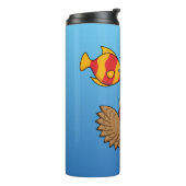 シュノーケルマスクと熱帯魚のフクロウ タンブラー (回転左)