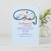 シュノーケルマスク児童招待状 招待状 (スタンド正面)