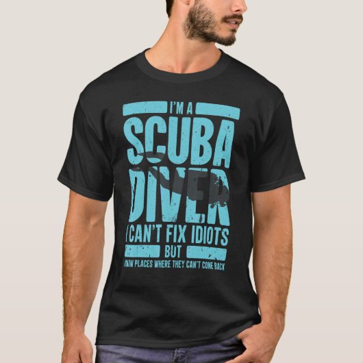 シュノーケルライフスタイルスキューバダイバー深い水中S Tシャツ (正面)