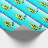 シュノーケル金魚の柄 ラッピングペーパー (角)