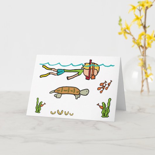 シュノーケル カード (黄色い花)