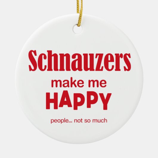 シュノーザーで幸せになれる セラミックオーナメント (正面)
