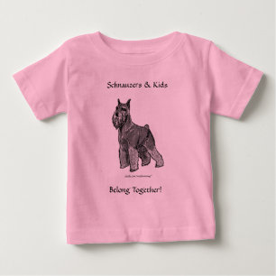 シュノーザーと子供は一緒に所属!乳児 ベビーTシャツ