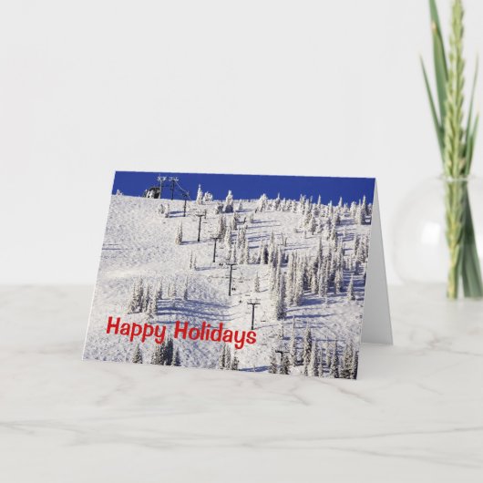 シュバイツァーマウンテンスキーチェアリフト、クリスマス シーズンカード (正面)