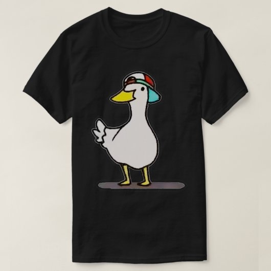 シュバダック踊りダックミームと帽子 Tシャツ (デザイン正面)