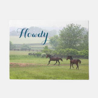 シュピーゲランドウマ走ーズHowdy Doormat ドアマット