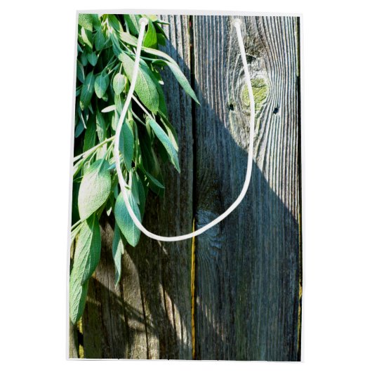 シュフレッシュカットセージ納木材 ミディアムペーパーバッグ (裏面)