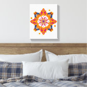 シュブ ディワリ 伝統的なインドの壁アート キャンバスプリント (インサイチュ (寝室))