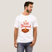 ✨ シュブ・ディーパヴァリ | 伝統的なディワリ・ランゴリ Tシャツ (正面フル)