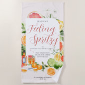 シュプリッツィな気分 | 柑橘系の独身最後の週末 ビーチタオル (正面)