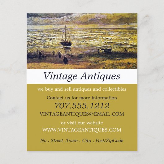 シュベニンゲンの海を眺めるアンティーク店 チラシ (正面)