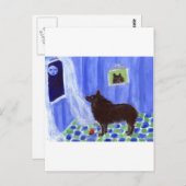 シュペルは微笑む月を感じる ポストカード (正面/裏面)