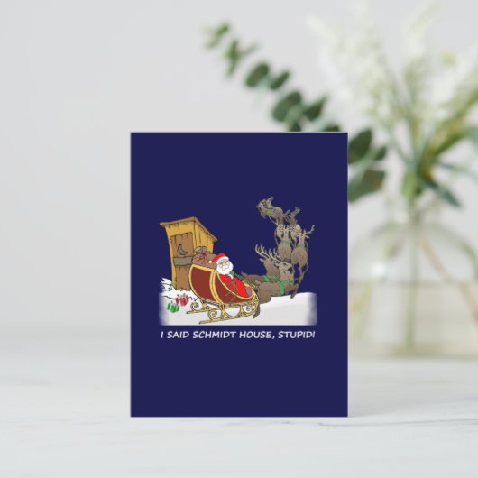 シュミットハウスおもしろいクリスマスハガキ シーズンポストカード (スタンド正面)
