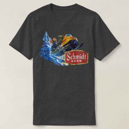 シュミットビールスノーモービル Tシャツ (デザイン正面)
