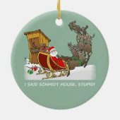 シュミツトの家のおもしろいなクリスマスのオーナメント セラミックオーナメント (裏面)