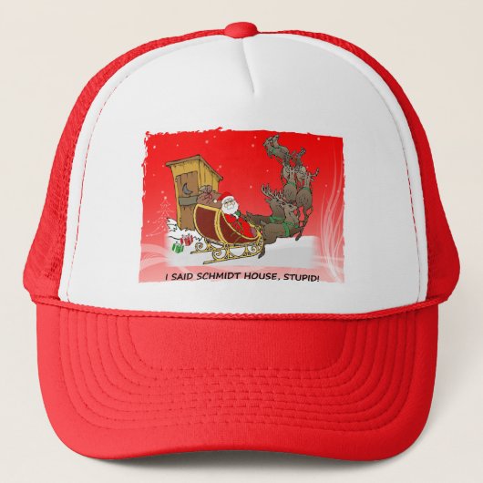 シュミツトの家のおもしろいなクリスマスの帽子 キャップ (正面)