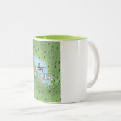 シュムブルクカザフスタン旅行ポスター ツートーンマグカップ (正面右)