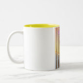 シュムブルクカザフスタン旅行ポスター ツートーンマグカップ (左)