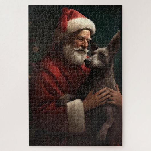 シュムール犬とサンタクロースのクリスマス ジグソーパズル (縦)