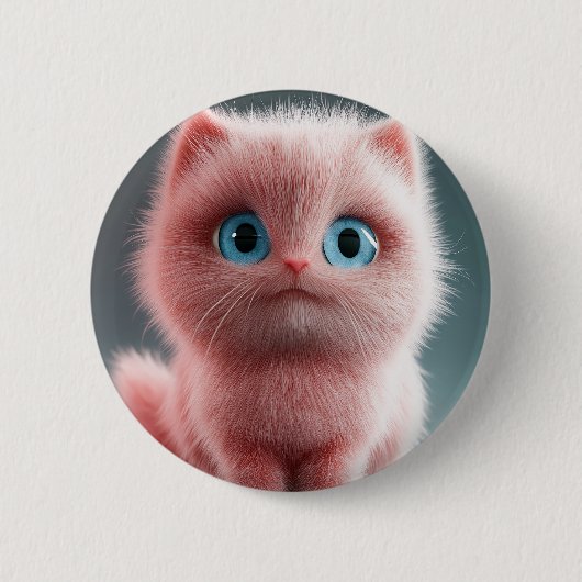 シュム - ピンクの子猫 缶バッジ (正面)