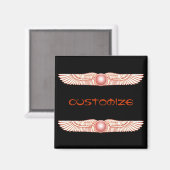 シュメールのアヌナキ翼のある太陽ディスク マグネット (正面/裏面)