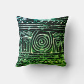 シュメールのメソポタミアンパターングリーンフィルタ クッション (裏面)