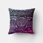 シュメールのメソポタミア模様パープルフィルター クッション (裏面)