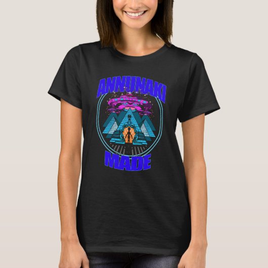 シュメール人のエイリアン神アヌンナキの子孫 Tシャツ (正面)