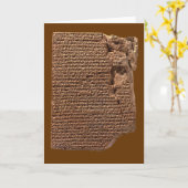 「シュメール書カネイフォーム」グリーティングカード カード (黄色い花)