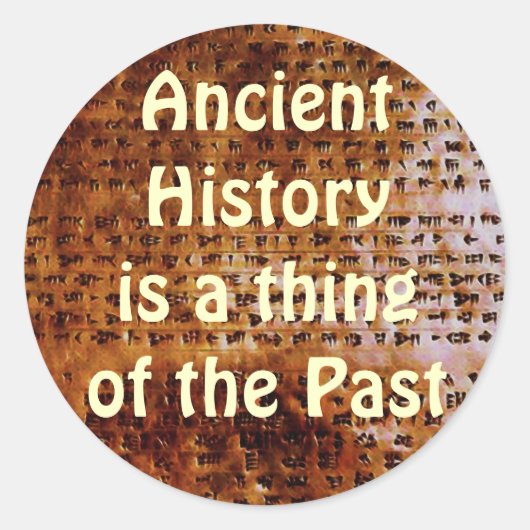 シュメール書カネイ型ステッカー ラウンドシール (正面)