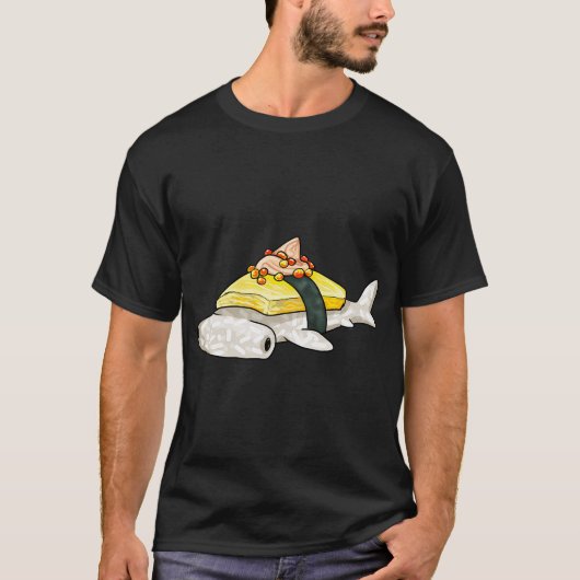 シュモクザメの握り寿司 (たまご) Tシャツ (正面)