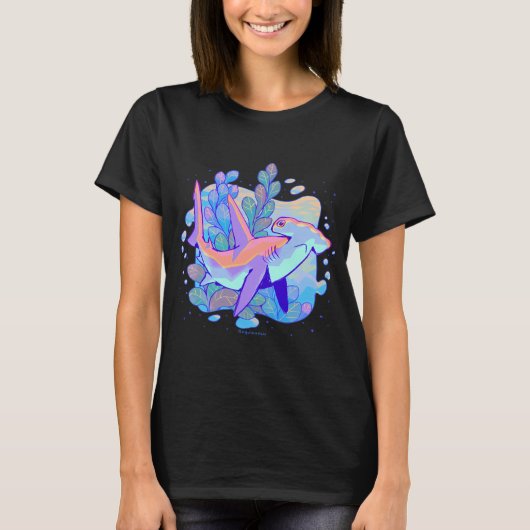 シュモクザメ氏の解剖図 Tシャツ (正面)