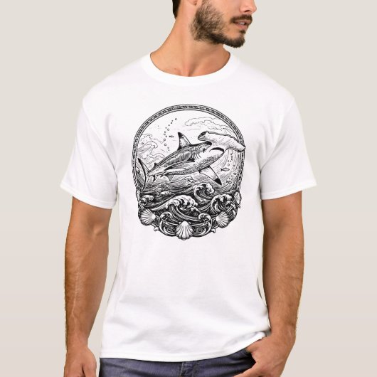 シュモクザメ Tシャツ (正面)