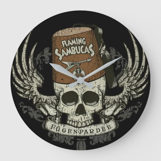 シュライナースカル動揺して時計 ラージ壁時計 (正面)