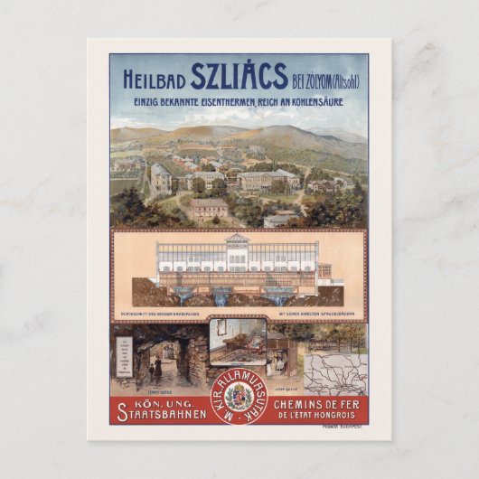 シュリアツスパスロバキアVintage Poster 1910 ポストカード (正面)