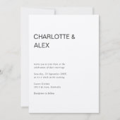 シュリヒト・エレガンテ・インラドン 招待状 (正面)