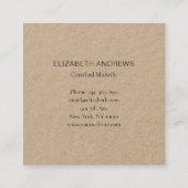 シュリヒト・モダンVisitenkarteシュヴァンゲール スクエア名刺 (裏面)