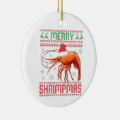 シュリメリーンプマスのおもしろい醜いクリスマスセーターの贈り物 セラミックオーナメント (右)