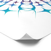 シュリヤントラまたはスリチャクラ – エネル白熱［赤熱］光を放つギー ポスター (角)