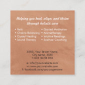 シュリヤントラ – スリヤントラ – シュリチャクラ – 銅 スクエア名刺 (裏面)