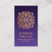 シュリヤントラ – スリヤントラ – シュリチャクラ – 銅 名刺 (正面)