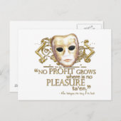 シュリーウ引用文のチーミング(金ゴールド版) ポストカード (正面/裏面)