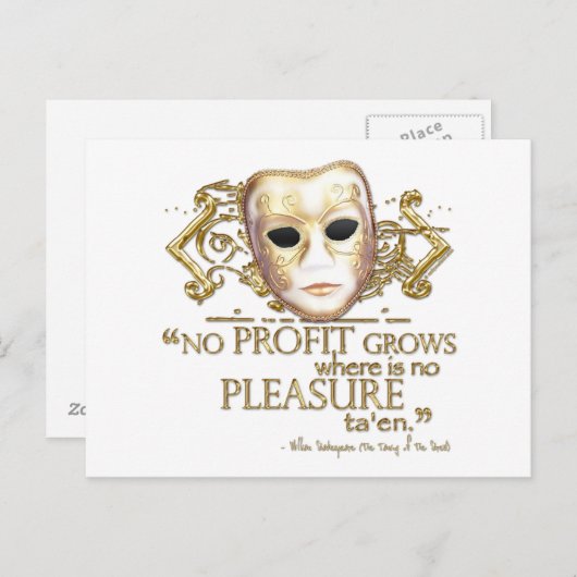 シュリーウ引用文のチーミング(金ゴールド版) ポストカード (正面/裏面)